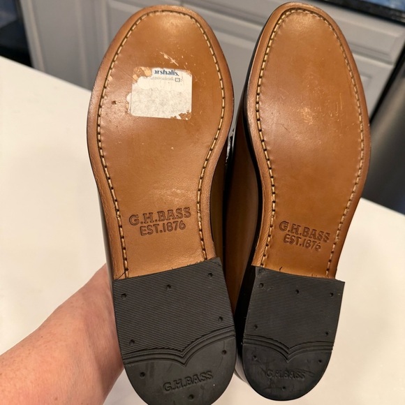 GH Bass Men’s Weejuns Logan Loafers Brown All Leather Size 8 EE BRAND NEW main image 5